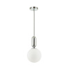 Подвес E27 1*40W (тип лампы СВЕЧА) 220V OKIA хром/белый ODEON LIGHT