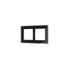 Рамка стеклянная Voltum S70 на 2 поста, (черный, стекло)