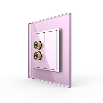 Розетка акустическая SOUND Розовая Livolo