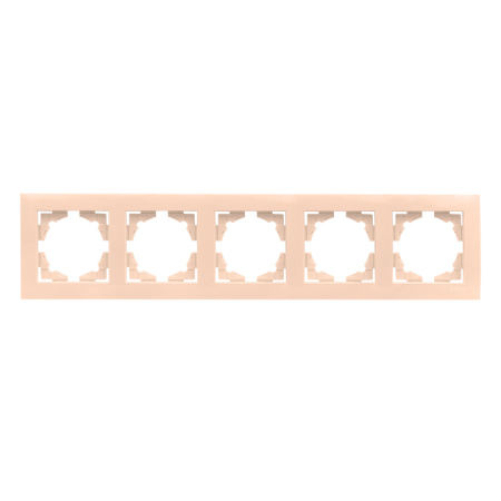 Валенсия Рамка 5-местная кремовая EKF