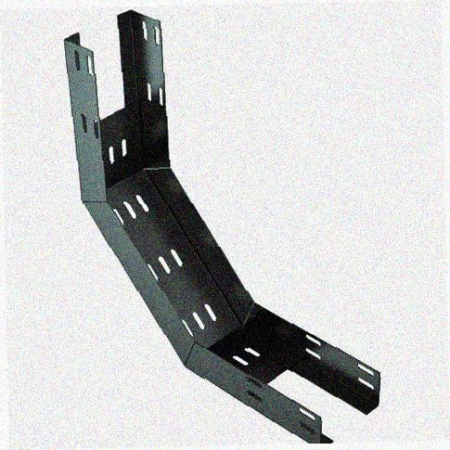 Лоток перфорированный КП 500х100-90 УТ1,5 для поворота трассы вверх на 90, оцинкованный лист, S1,5