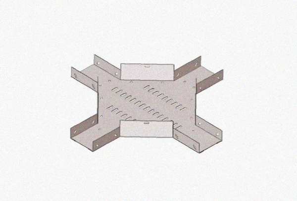 Лоток крестообразный замковый глухой КМЗГ 100х60 УХЛ1, горячее цинкование S1,5