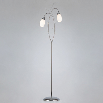 Напольный светильник 2*E14 40Вт хром IP20 Ginevra (22080/2F хром) Eurosvet