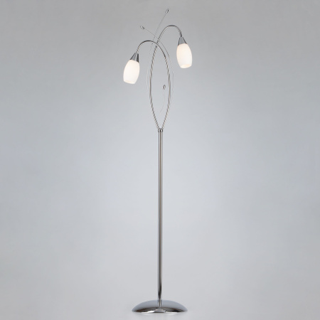 Напольный светильник 2*E14 40Вт хром IP20 Ginevra (22080/2F хром) Eurosvet