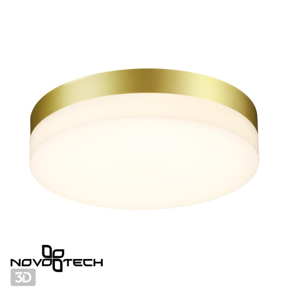 Св-к ландшафтный св/д IP54 LED 4000К 18W 220V OPAL золото NOVOTECH