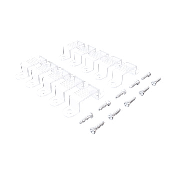 09-48-10 Комплект пластиковых держателей для светодиодного неона мини/двустороннего 8х16мм для бокового крепления (10 шт.) (для арт. 17-21,17-23, 17-2