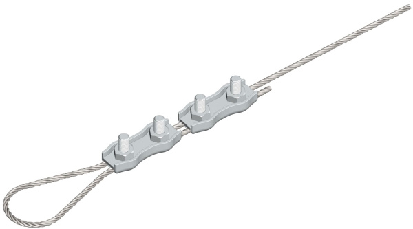 Зажим для троса двойной Duplex (4 мм) EKF