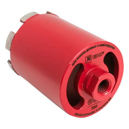 Коронка алмазная (верхнее пылеудаление) DCH-82/120MHS (120мм) Micro Hit Laser M16 Professional EKF