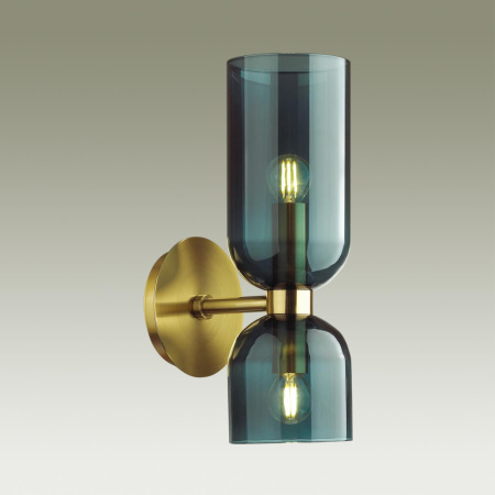 Бра с выкл.E14 2*60W ORINOCO бронзовый/синий ODEON LIGHT