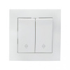 Валенсия Выключатель 2-кл, 10А белый проходной EKF