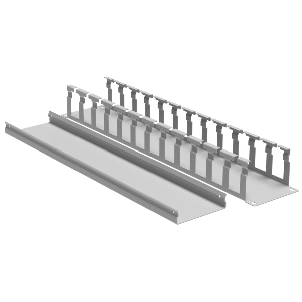 Кабельный органайзер с крышкой 2U, глубина 60 мм, для 19" IT-корпусов, RAL7035 DKC Кабельный органайзер с крышкой 2U, глубина 60 мм, для 19" IT-корпусов, RAL7035 DKC