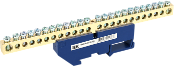 Шина N "ноль" на DIN-изоляторе ШНИ-8х12-24-Д-С IEK