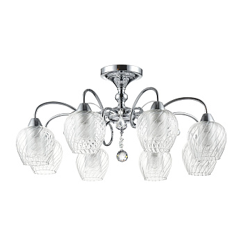 Потолочный светильник 8*E14 40Вт Хром IP20 Nora FR2663-PL-08-CH Freya