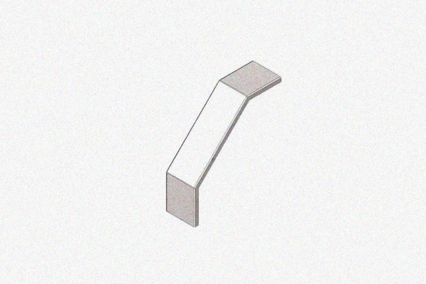 Крышка лотка замкового КЛСЗ 200х100-90 УХЛ1 для поворота трассы вниз на 90, горячее цинкование, S1,5