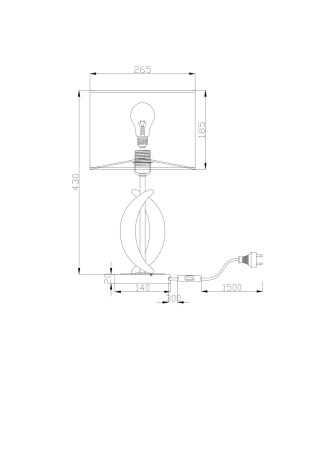 Настольная лампа 1*E27 40Вт Золото IP20 Cima H013TL-01G Maytoni