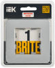 BRITE Рамка 1-мест. РУ-1-1-Бр металл алюм. RE IEK