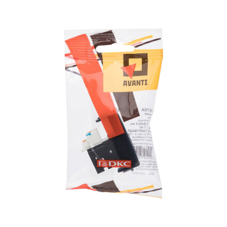 Компьютерная розетка RJ-45 модульная, кат.5е, "Avanti", "Черный квадрат", 1 модуль DKC