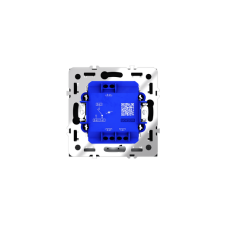 Проходной переключатель встраиваемый Voltum S70 одноклавишный с подсветкой 10А, (черный матовый)