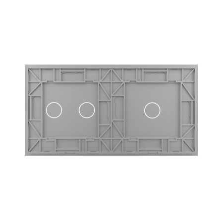 Панель для одноклавишного и двухклавишного выключателей серая Livolo