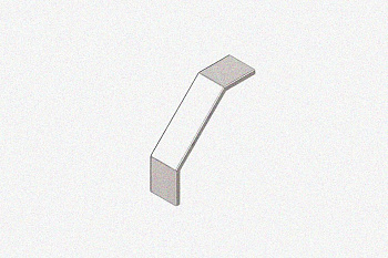 Крышка лотка замкового КЛСЗ 300х50-90 УТ1,5 для поворота трассы вниз на 90, горячее цинкование, S0,8