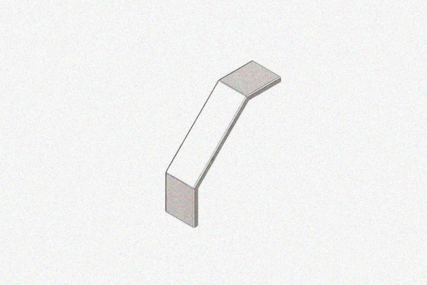 Крышка лотка замкового КЛСЗ 300х50-90 УТ1,5 для поворота трассы вниз на 90, горячее цинкование, S0,8