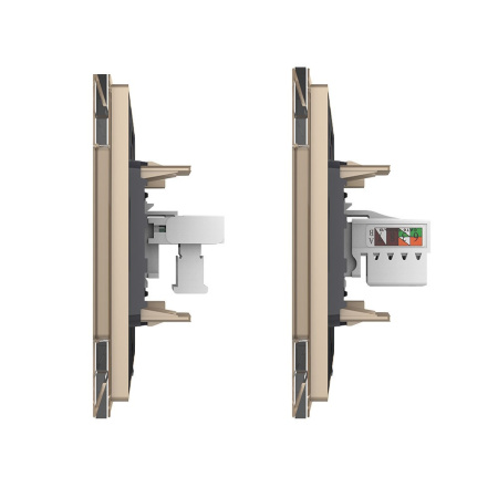 Розетка ТЛФ/КОМП RJ-45 Золотая Livolo Розетка ТЛФ/КОМП RJ-45 Золотая Livolo