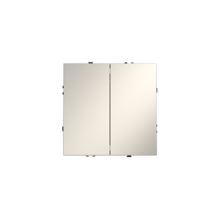 Выключатель с самовозвратом встраиваемый Voltum S70 двухклавишный 10А, (кашемир)