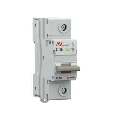 Выключатель автоматический ВА МОД AV-125 1П 100A C 10кА AVERES EKF