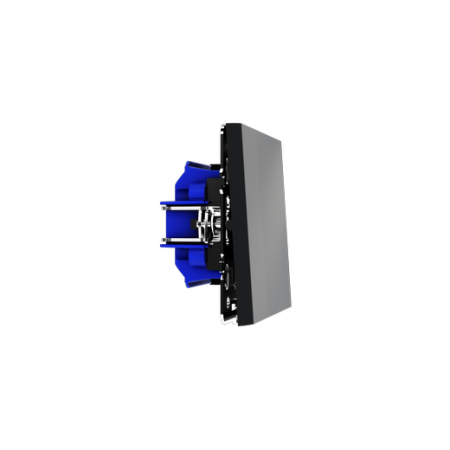 Выключатель с самовозвратом встраиваемый Voltum S70 одноклавишный 10А, (графит)