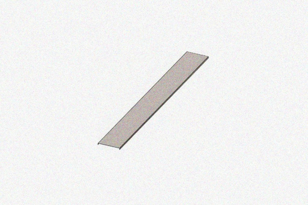 Крышка лотка КЛ 50х3000 УT1,5, оцинкованный лист S1,0