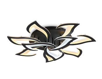 Потолочный светодиодный светильник с пультом FA4474/7+3 BK черный 112W 3000+6400K/4200K/6400+3000K D850*120 (ПДУ ИК) Ambrella Light