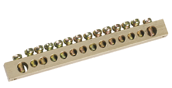 Шина PEN "земля-ноль" 8х12мм 4/2 (4группы/крепеж по краям) IEK