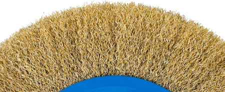 Профессионал. Щетка дисковая для точильно-шлифовального станка, витая стальная латунирован проволока 0,3мм, 125х32мм ЗУБР