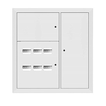 Щит этажный 6 кв, RAL9003 3 окна в ряд по гориз, (1000х950х150) Basic EKF