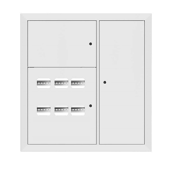 Щит этажный 6 кв, RAL9003 3 окна в ряд по гориз, (1000х950х150) Basic EKF