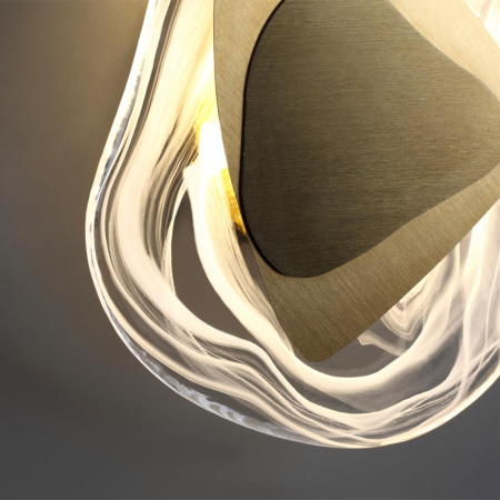 Настенный св-к IP20 LED 11W 275Лм 3000K стекло с эффектом льда/металл бронза ICY ODEON LIGHT Настенный св-к IP20 LED 11W 275Лм 3000K стекло с эффектом льда/металл бронза ICY ODEON LIGHT