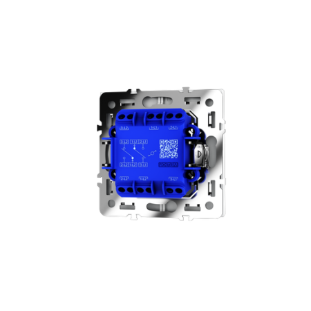 Проходной переключатель встраиваемый Voltum S70 двухклавишный 10А, (белый матовый)
