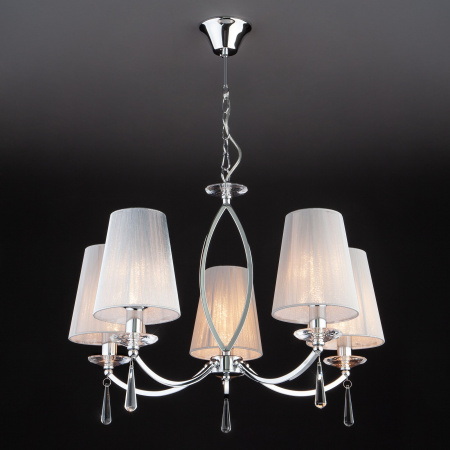 Подвесная люстра с хрусталем 5*E14 40Вт хром IP20 Valery (60079/5 хром) Eurosvet