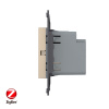 Двухклавишный сенсорный выключатель ZigBee Module, цвет золотой (механизм) Livolo
