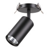 Встр.св-к IP20 GU10 50W 220V PIPE черный C NOVOTECH
