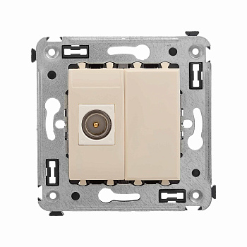 Розетка TV одиночная в стену, "Avanti", "Ванильная дымка" DKC