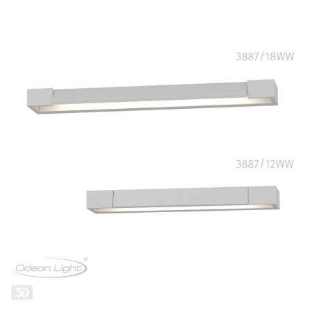 Настен.поворотн.св-к LED 4000K 18W 220V IP44 ARNO бел/металл ODEON LIGHT