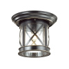Уличный потолочный св-к IP44 E27 60W 220V SATION черный/зол.патина ODEON LIGHT
