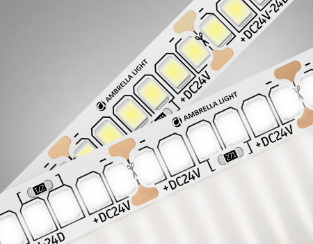 Светодиодная лента GS3502 2835 240Led /22W m/ 24V IP20 4500K/ 5000*10*1.2mm/ кратность резки 25mm (2 конт.) Ambrella Light