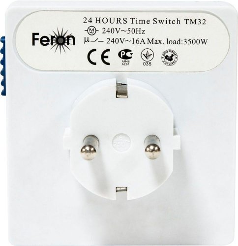 Розетка с таймером Feron TM32 суточная мощность 3500W/16A фото 3