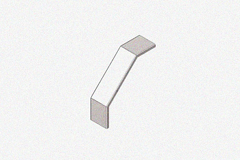 Крышка лотка замкового КЛСЗ 200х110-90 УХЛ1 для поворота трассы вниз на 90, горячее цинкование, S1,5