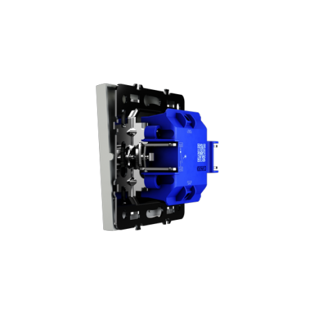 Выключатель встраиваемый Voltum S70 одноклавишный с подсветкой 10А, (сталь)