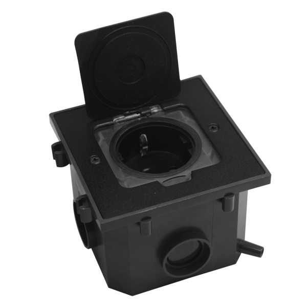 Donel Лючок 2 мод. (1 мод. 45х45 мм.), антрацит, IP44, (с уст. набором)