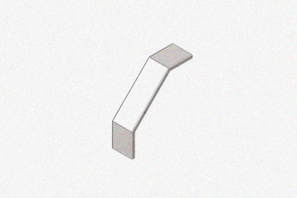 Крышка лотка замкового КЛСЗ 200х110-90 УХЛ1 для поворота трассы вниз на 90, горячее цинкование, S1,5