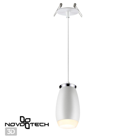 Св-к встр.влагозащ.IP44 GU10 9W 220V GENT белый/хром NOVOTECH